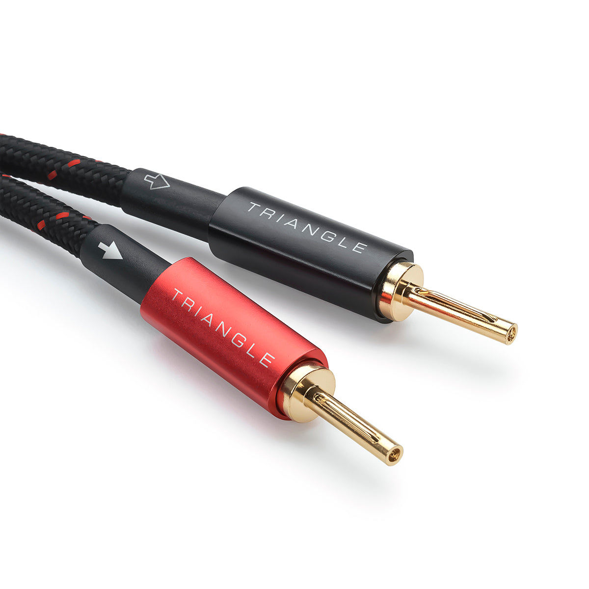 triangle cables d'enceintes montés câbles d'enceintes hifi RED serie pictures packshot details fiches bananes 01